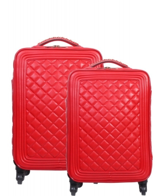 2 IN 1 Quilt Design Luggage Bag XC-7178 RED
